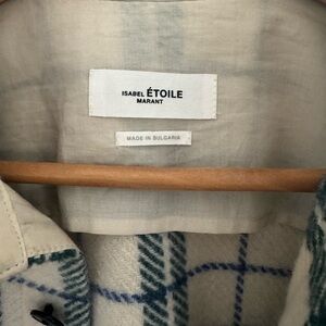 Isabel Marant Faxon Plaid Button Down Jacket